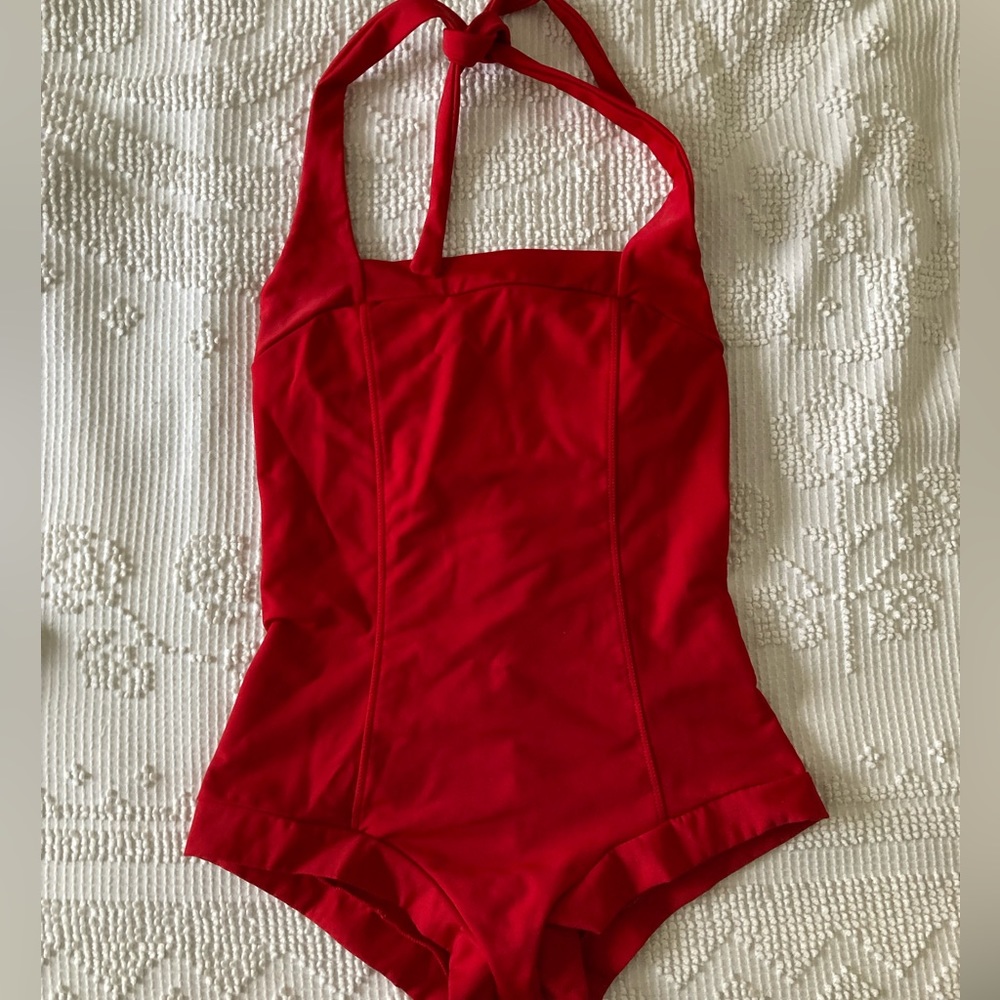 Vintage style red bathing suit Lg